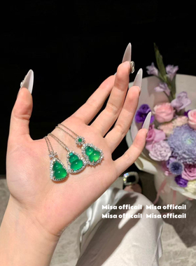 宝藏葫芦！新中式天然玉髓帝王绿红种葫芦项链国风玛瑙福禄送礼女