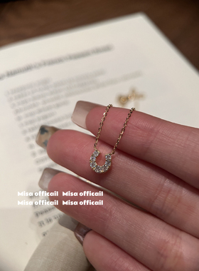 小u马蹄｜s925银莫桑钻项链纯银简约ins网红锁骨链极细气质送礼女