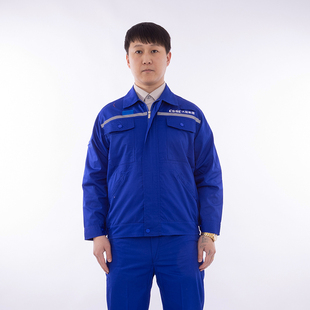 新款春秋大船集团工作服套装男蓝色中船工装船业车间劳保服定制