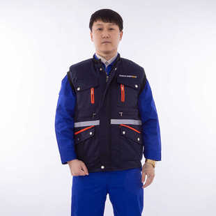 正版冬季加厚中远棉马甲工作服船运加厚防寒棉坎肩中船海运冬装