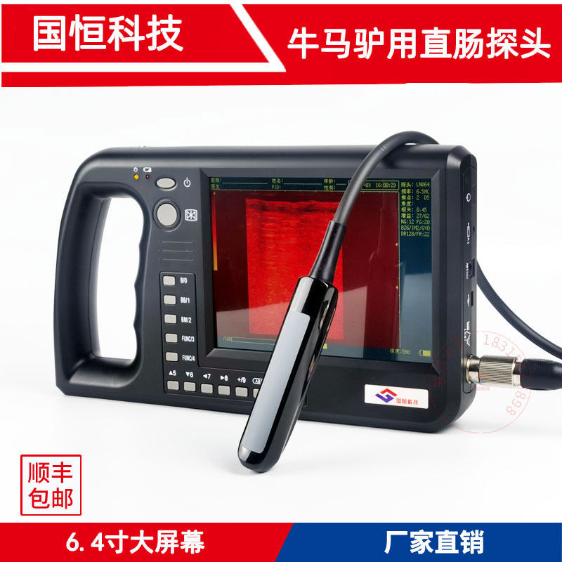 兽用B超机牛羊马用直肠探头B超机电子凸阵探头高频线阵国恒科技