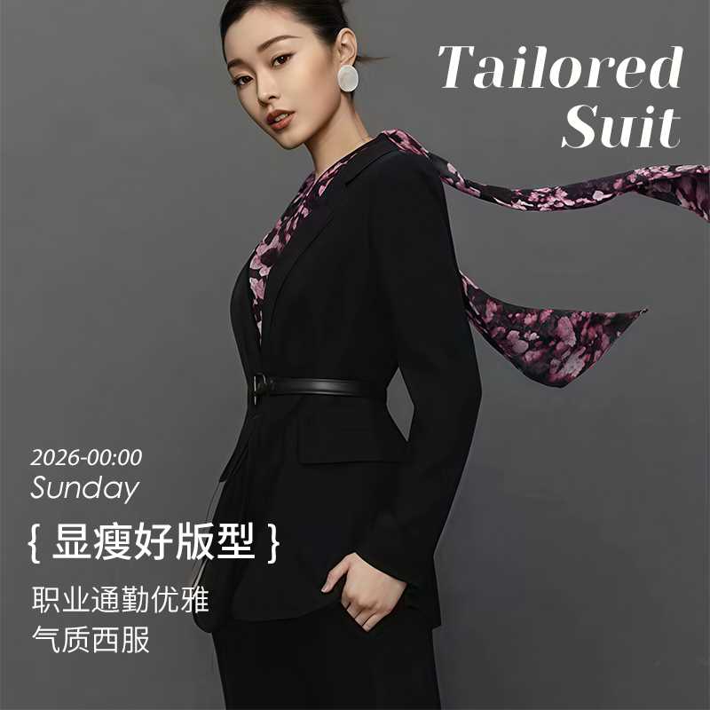 橙夫人春夏季优雅气质西服外套洋气ins职场女装职业西装通勤