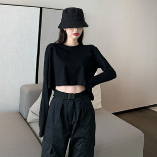 酷酷跳舞衣服爵士风格女装炸街短款露脐jazz上衣嘻哈性感高腰街舞