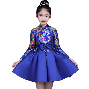 儿童中式演出服男童唐装上衣中国风主持人民族风表演服冬清仓