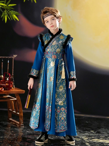 Детское ханьфу для мальчиков, костюм, китайский стиль, 2024 года