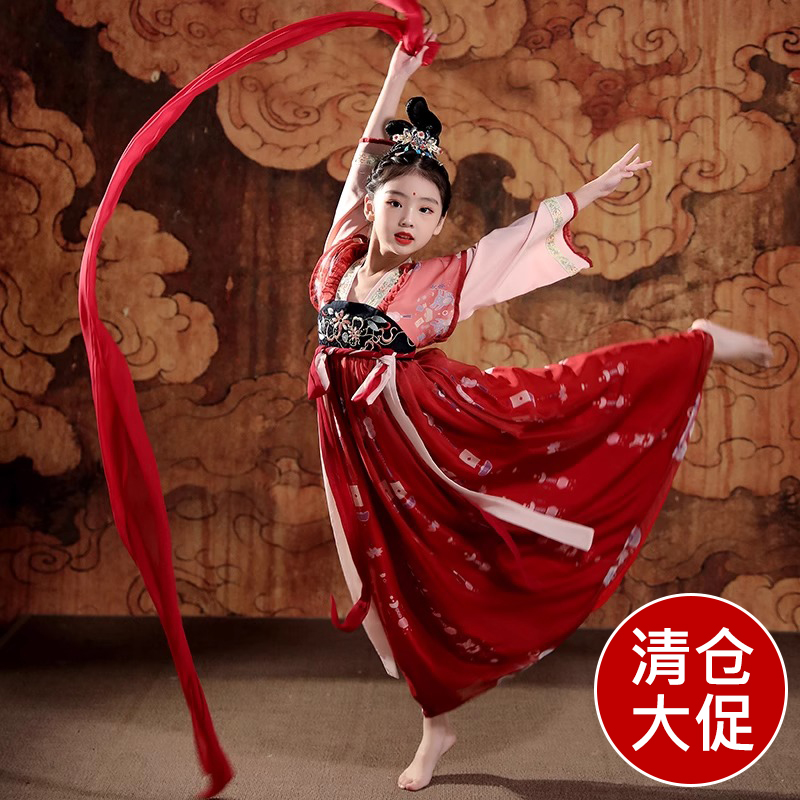 女童汉服中国风唐装襦裙长袖