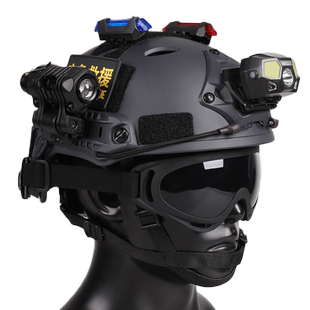 藏蓝色救援头盔抢险搜救Fast战术多功能安全帽轻便可调节