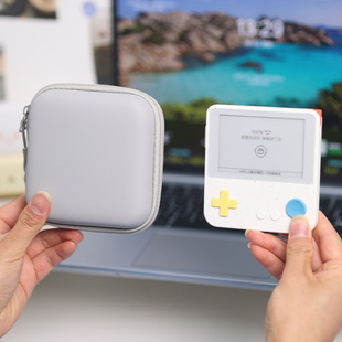 便携PU防水收纳包 适用于百词斩MAX单词机收纳盒子大容量带网兜