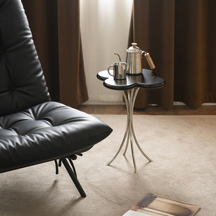 美之趣四叶草边几北欧风奶油小茶几ins风花瓣沙发网红不锈钢