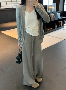 KAPOK十三行2025秋冬新款宽腰头抽绳慵懒垂坠感百搭长裤休闲裤女