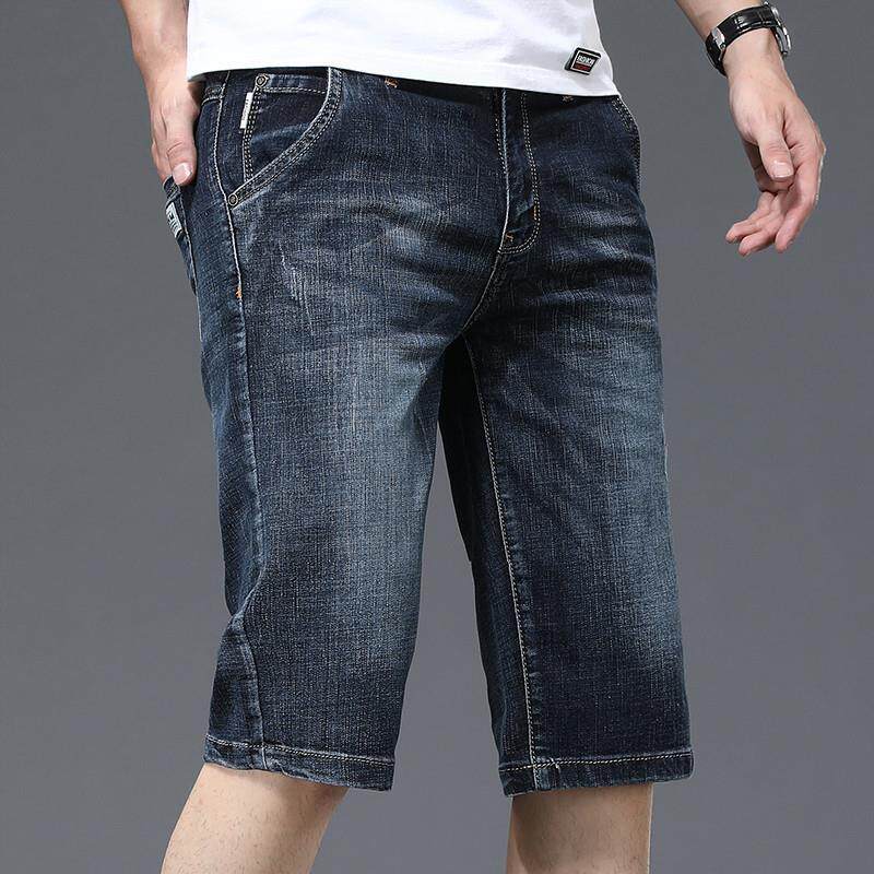 休闲牛仔短裤男休闲男款七分裤夏季新款五分裤裤子男士牛仔裤中裤
