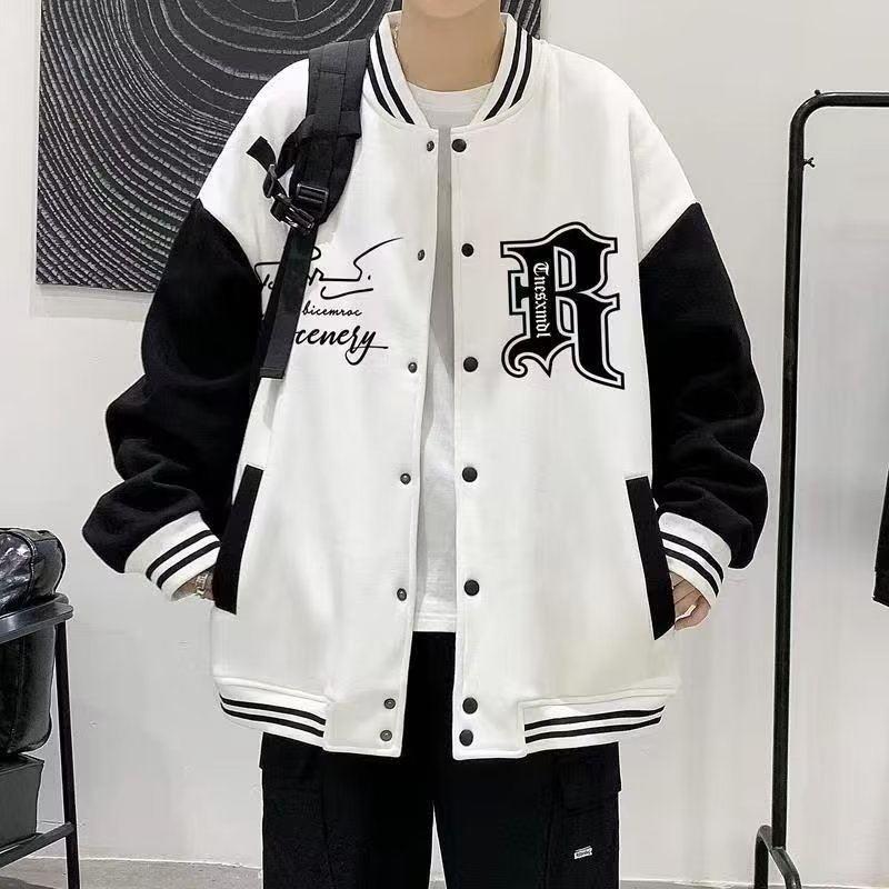 男士棒球服秋冬季新款潮牌美式高街痞帅青少年男款宽松休闲夹克衫