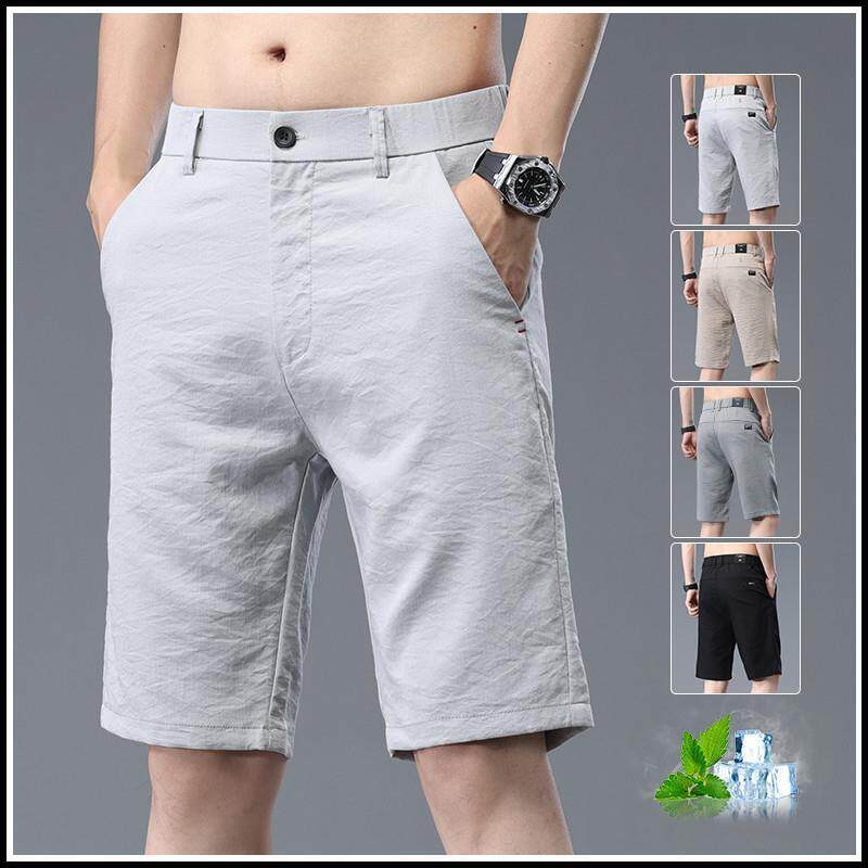 冰丝短裤男士夏季薄款速干宽松运动中裤新款潮牌休闲五分裤子