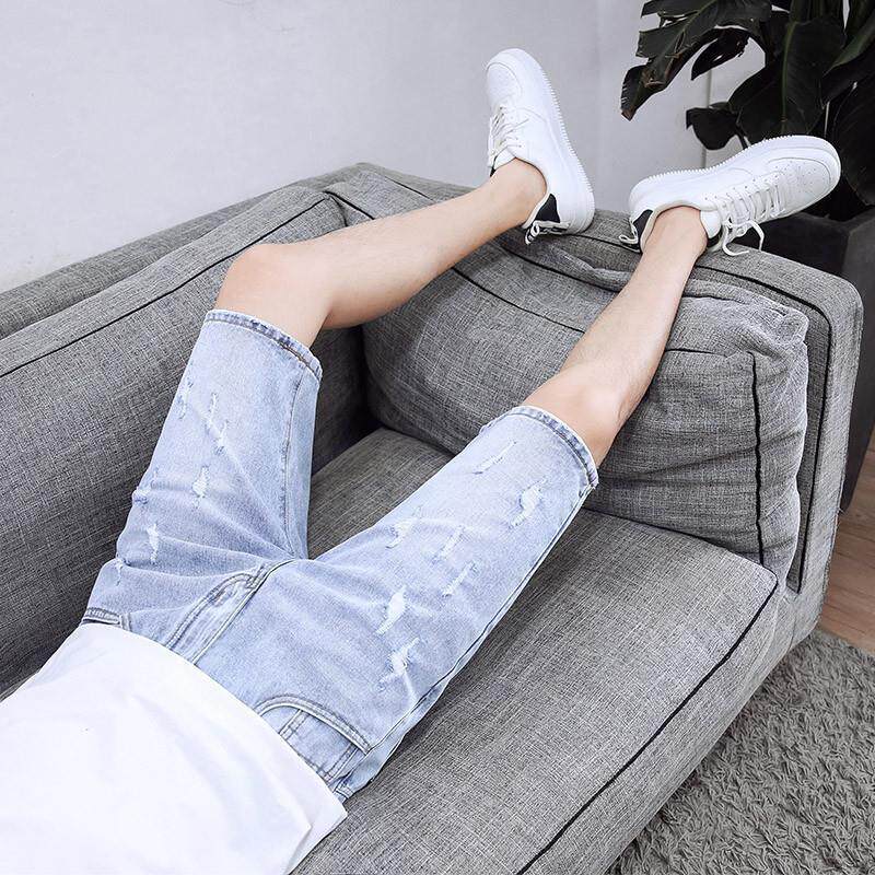 牛仔短裤男士帅气潮流五分裤韩版夏季新款休闲破洞5分中裤百搭