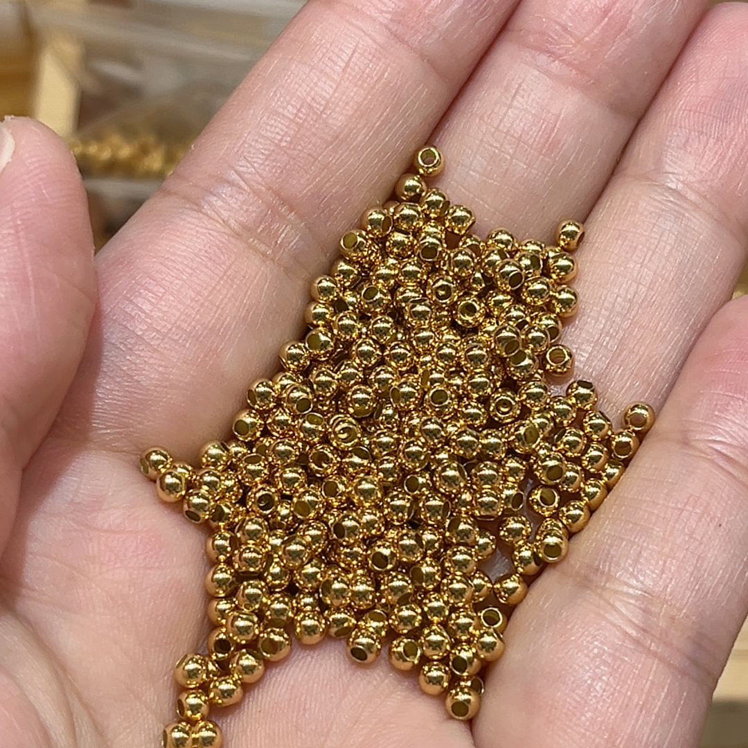 925银3mm1.5孔光珠克价一克约22个直播福利