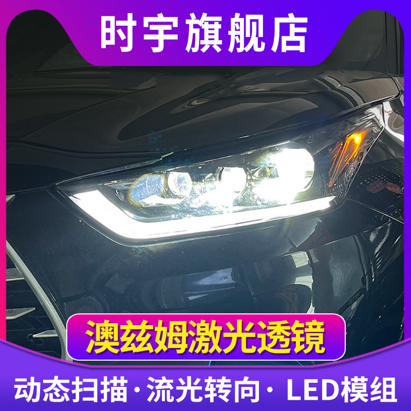 适用于22-24款丰田汉兰达大灯总成皇冠陆放直射激光透镜led日行灯