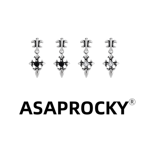 ASAPROCKY十字架街头童军花耳钉