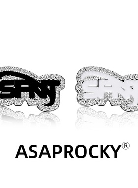 ASAPROCKY厦门同款SFNT闪钻轻奢时尚高级感男女同款情侣礼物耳夹