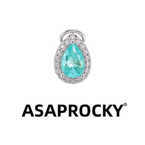 ASAPROCKY嘻哈风925银针绿钻耳钉