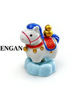 马上转运马上有福转转乐小马摆件