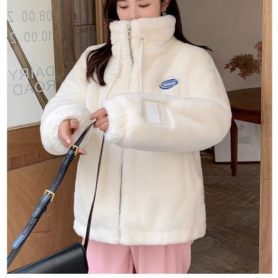 羊羔毛绒绒外套女2025新款