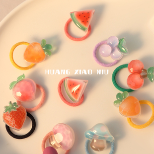 黄小妞婴儿小皮筋 宝宝可用发圈 夏日晶莹剔透水果皮筋儿童头绳