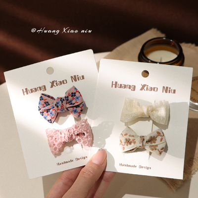 黄小妞女宝宝蝴蝶结发夹韩版简约洋气婴儿不伤发发卡婴幼儿发饰