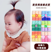 黄小妞女宝宝皮筋不伤发 彩色基础发圈迷你婴儿扎啾啾小头绳发饰