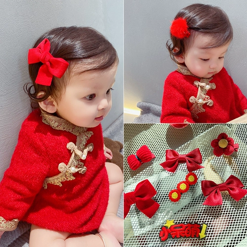 Детская заколка для волос, милый комплект для девочек, безвредные праздничнные шпильки для волос, чай улун Да Хун Пао, аксессуар для волос, не повреждает волосы