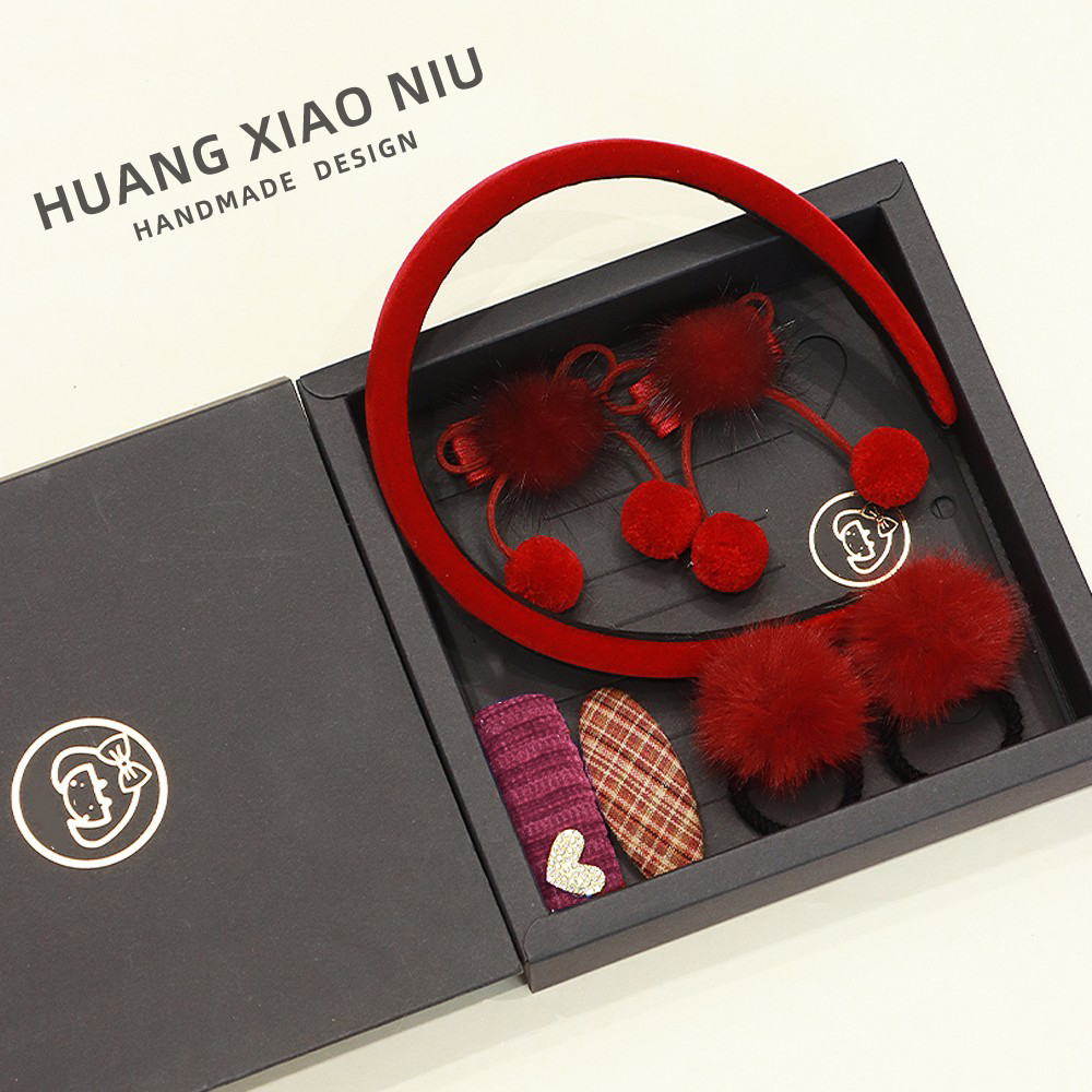 黄小妞女宝宝洋气发饰新年礼盒