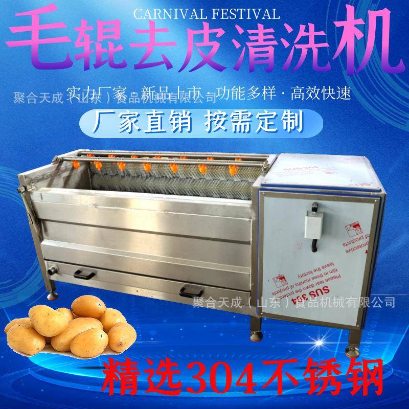厂家果蔬毛刷去泥清洗机商用海蛎子清洗机胡萝卜土豆芋头去皮设备