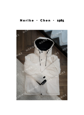 冬日铠甲之工装羽绒服连帽抽绳收腰抗风保暖外套NK51191
