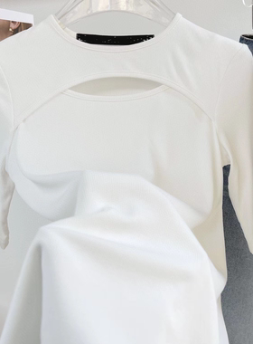 A家 镂空针织T恤中袖N26073