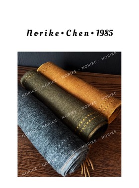 复古简约100绵羊毛双面色围巾NK410101