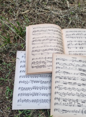 music scores复古怀旧外文乐谱古董老琴谱钢琴谱装饰摆件摄影道具