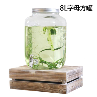 单个mason jar酵素发酵桶带水龙头开关玻璃果汁罐葡萄酿酒酵素桶