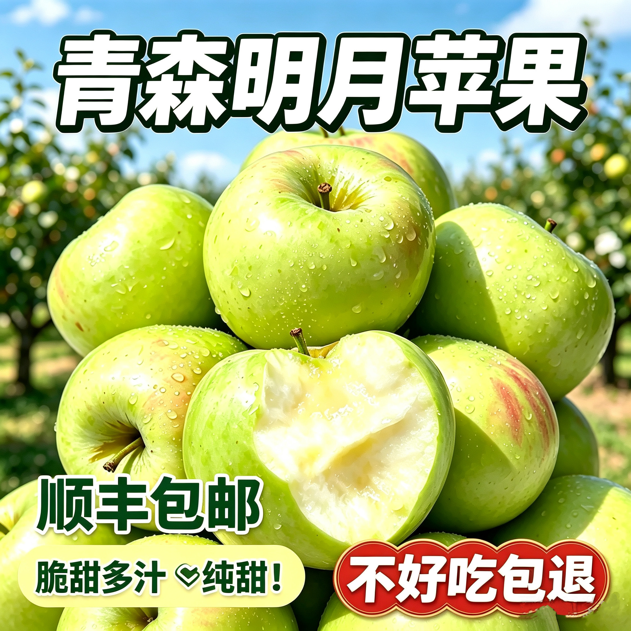 2026新果青森明月苹果顺丰包邮