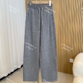 加绒松紧高腰显瘦遮肉阔腿百搭休闲宽松直筒裤 A098