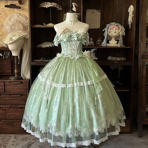 【截团制作中】二团长款中华茉莉分体原创印花lolita中华风公主裙