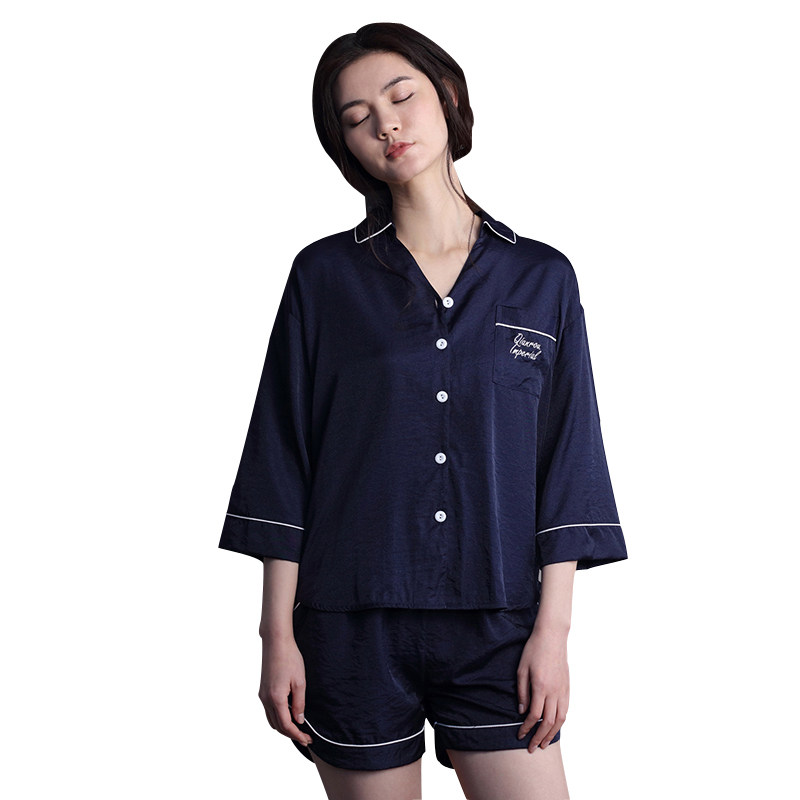 睡衣女夏天丝麻薄款短袖丝绸韩版清新学生宽松甜美可爱家居服套装