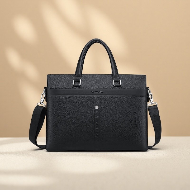 英皇保罗公文包男士单肩包斜挎包大容量办公电脑包商务轻便手提包