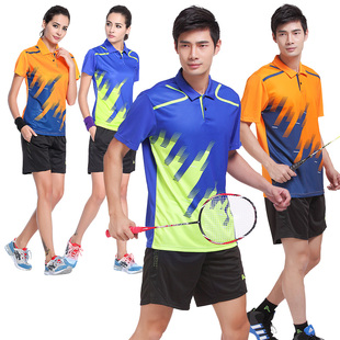 男 团队服定制羽毛球服套装 团体网球服运动速干 羽毛球衣服女团购