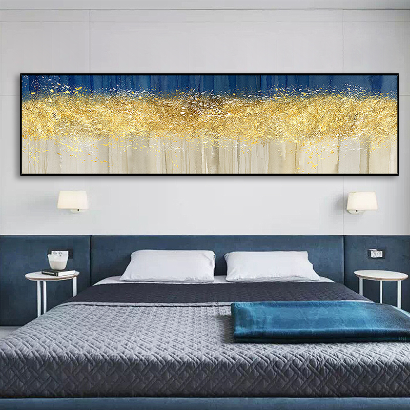 纯手绘油画 画金色发财树现代客厅沙发背景墙装饰画 画卧室书房床图片