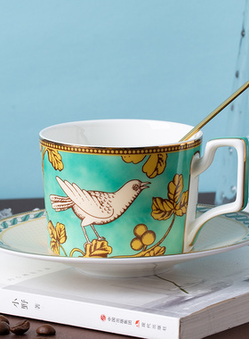 金丝雀轻奢陶瓷咖啡杯欧式小奢华咖啡杯碟套装家用办公室下午茶杯