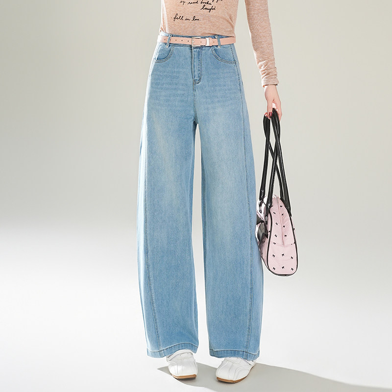 牛仔直筒裤阔腿裤女2026春季新款高腰显瘦百搭休闲遮胯垂感弯刀裤,女装/女士精品,牛仔裤,淘宝优惠券,粉丝福利购,淘宝优惠卷