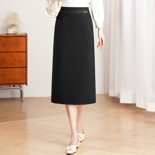 西装裙一步裙女通勤春秋冬2026新款高腰显瘦中长款包臀直筒半身裙
