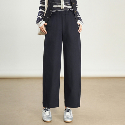 哈伦裤女裤子2025秋季新款遮胯显瘦宽松直筒裤小个子九分裤休闲裤