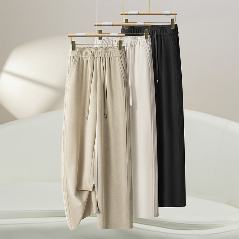 高腰垂感窄版阔腿裤女2026春夏季百搭宽松卫裤高腰显瘦直筒休闲裤
