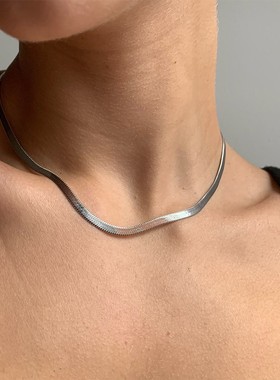 蛇骨链自制欧美简约刀片男