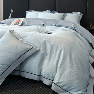 轻奢高档亲肤棉四件套数码印花水洗棉被套床单非全棉纯棉床上用品